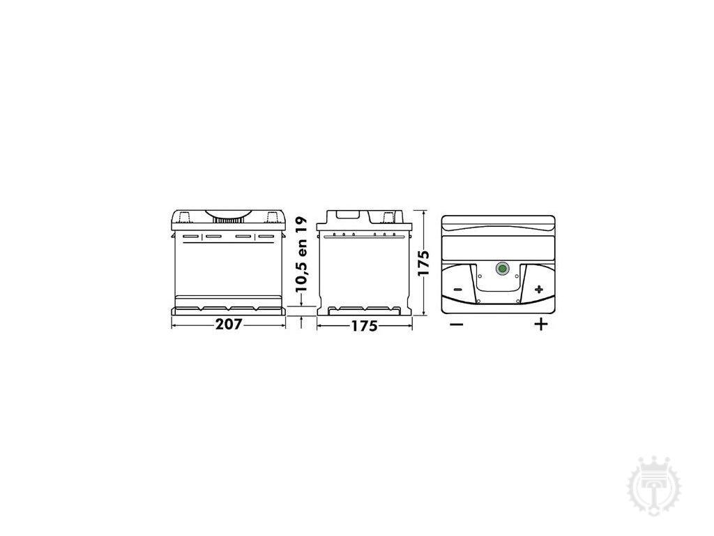 Autobatéria EXIDE Excell 12V/44Ah 420A