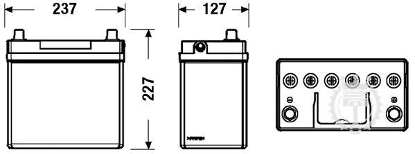 Autobatéria EXIDE Excell 45Ah 300A