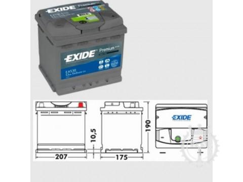 Autobatéria EXIDE Premium 53Ah 540A