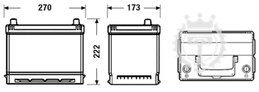 Autobatéria EXIDE Excell 70Ah, 540A