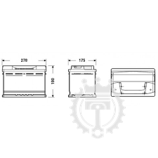Autobatéria EXIDE Excell 74Ah, 680A
