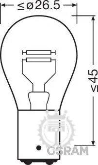 OSRAM Žiarovka 12V 21/4W BAZ15D P21/4W