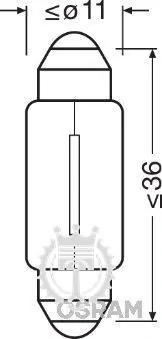OSRAM Žiarovka 12V 5W SV8,5-8